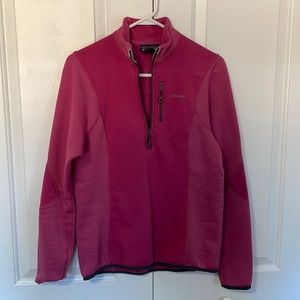 Patagonia half-zip. Pink. Size Medium.
